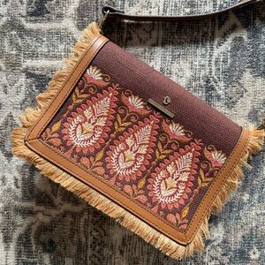 NWOT Spartina Fringe Crossbody Bag